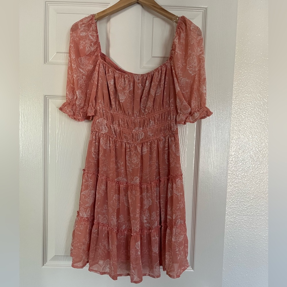 Pink floral sun dress NWT
